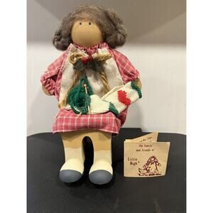 Lizzie High Friends & Family - Laura Valentine - Sitting on Bench - Wooden Doll